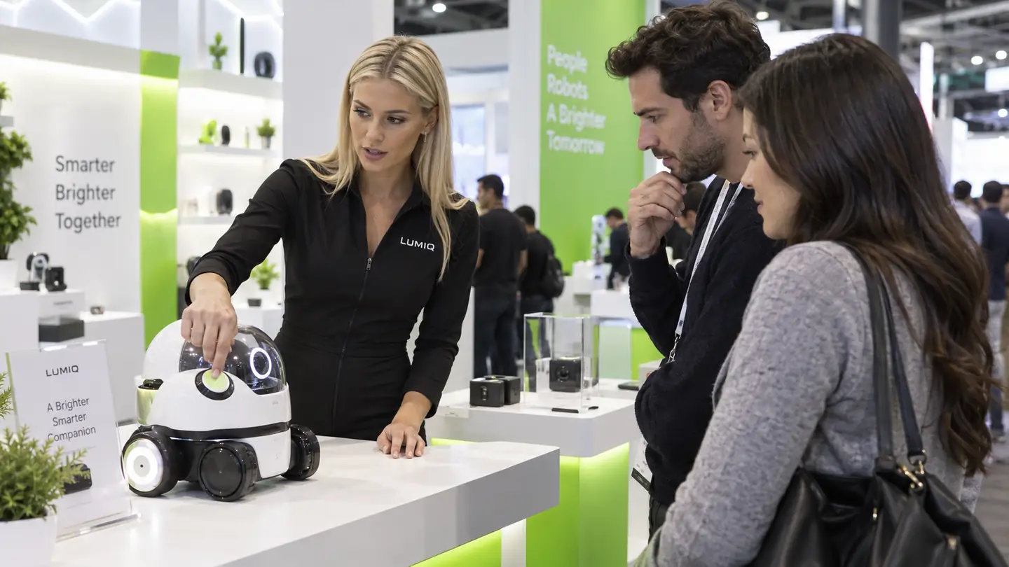 Editorial illustration: CES Booth Staffing Guide for Las Vegas Exhibitors