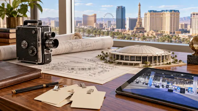 Editorial illustration: The History of Trade Shows in Las Vegas