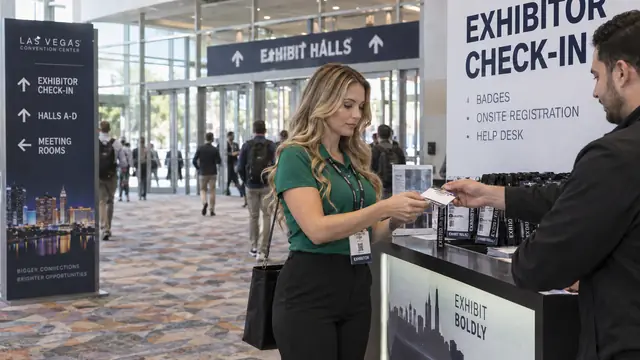 Editorial illustration: Las Vegas Exhibitor Staffing Guide