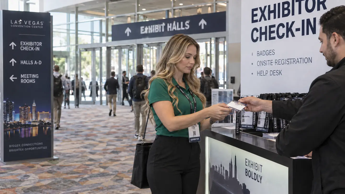 Editorial illustration: Las Vegas Exhibitor Staffing Guide
