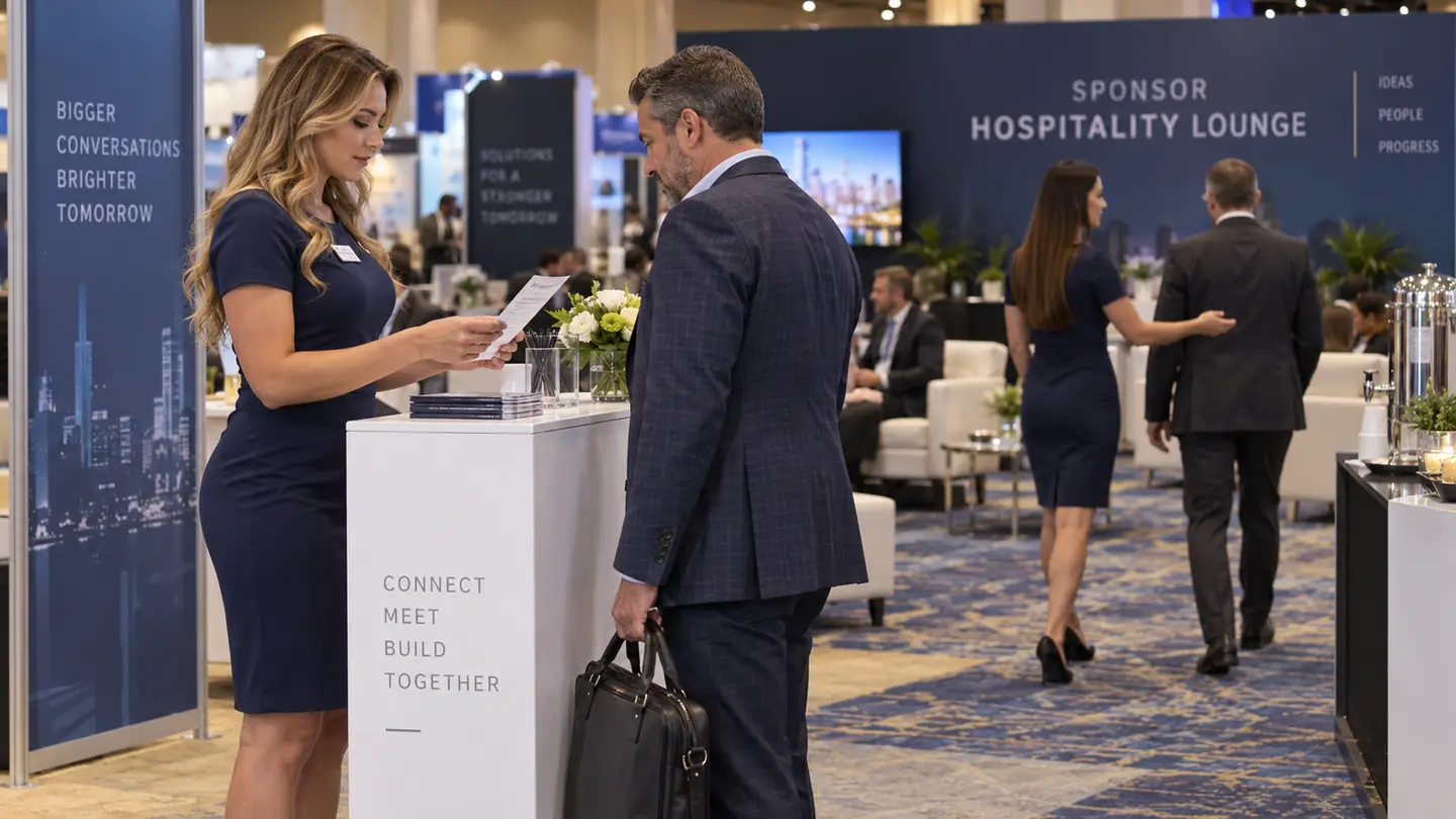 Editorial illustration: Mandalay Bay Convention Center Booth Staffing Guide