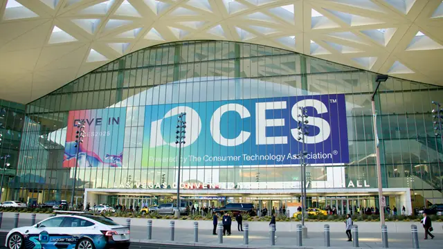 Las Vegas Convention Center West Hall entrance during CES 2025