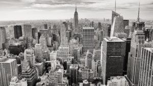 new york city black white