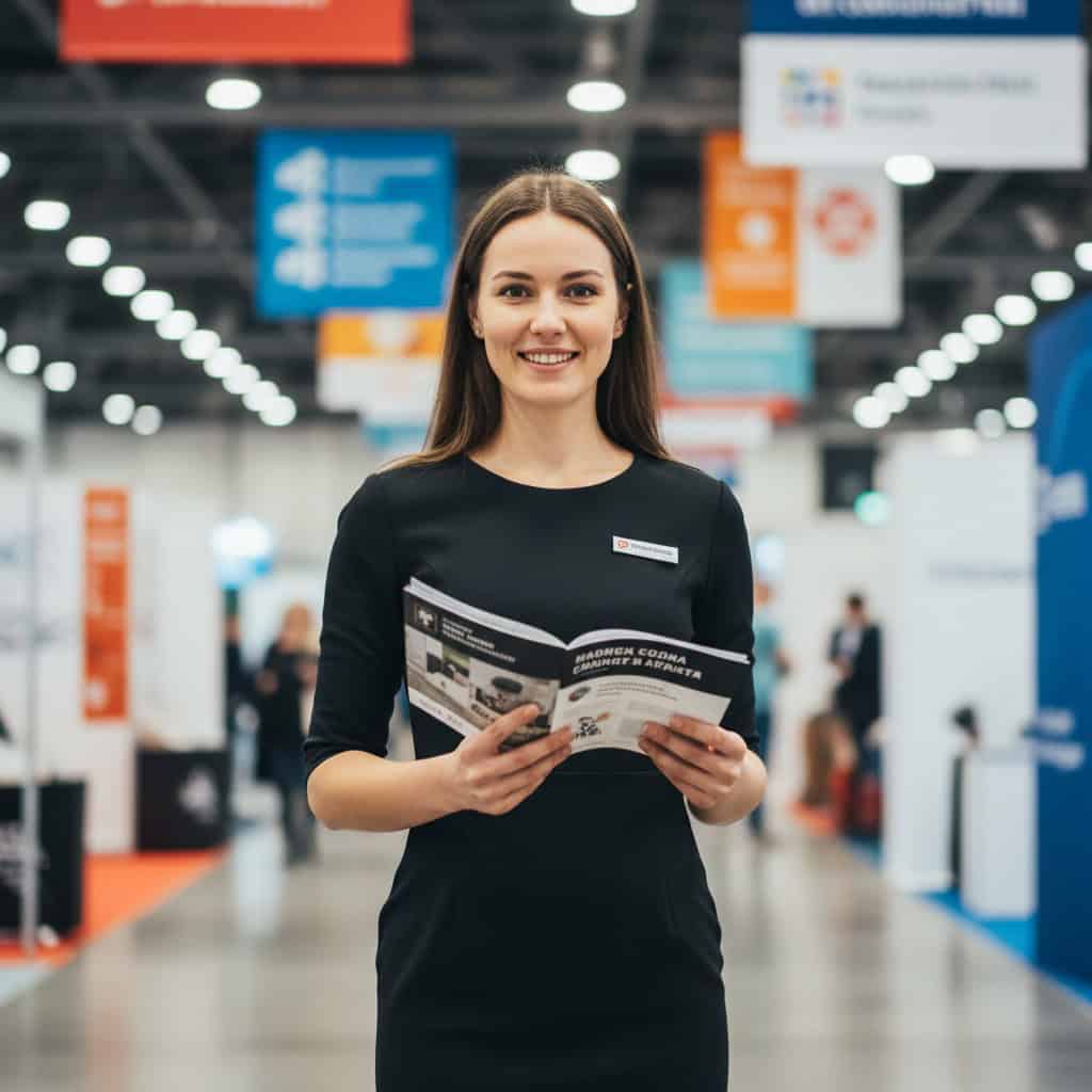 TSM Agency bilingual event staff portrait at Anaheim trade show booth