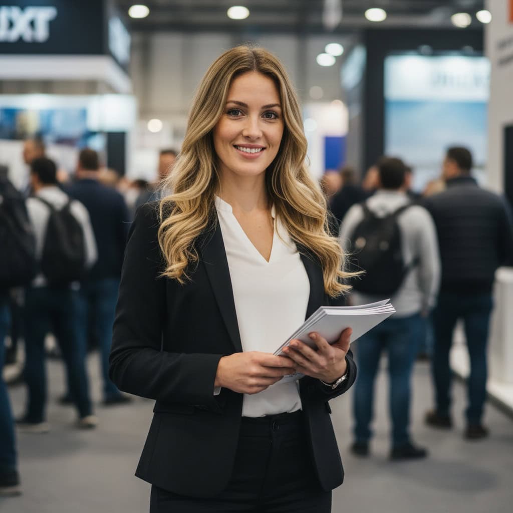 TSM Agency bilingual event staff portrait at Dallas trade show booth