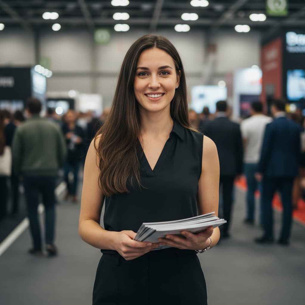 TSM Agency bilingual event staff portrait at Las Vegas trade show booth