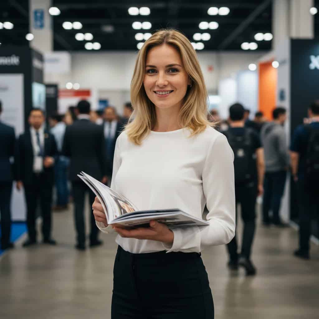 TSM Agency bilingual event staff portrait at San Antonio trade show booth