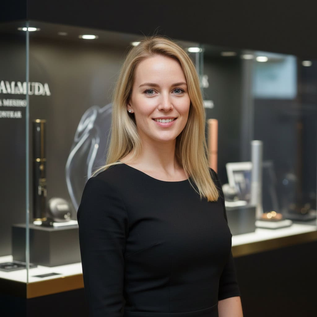 TSM Agency booth model portrait at Miami trade show booth