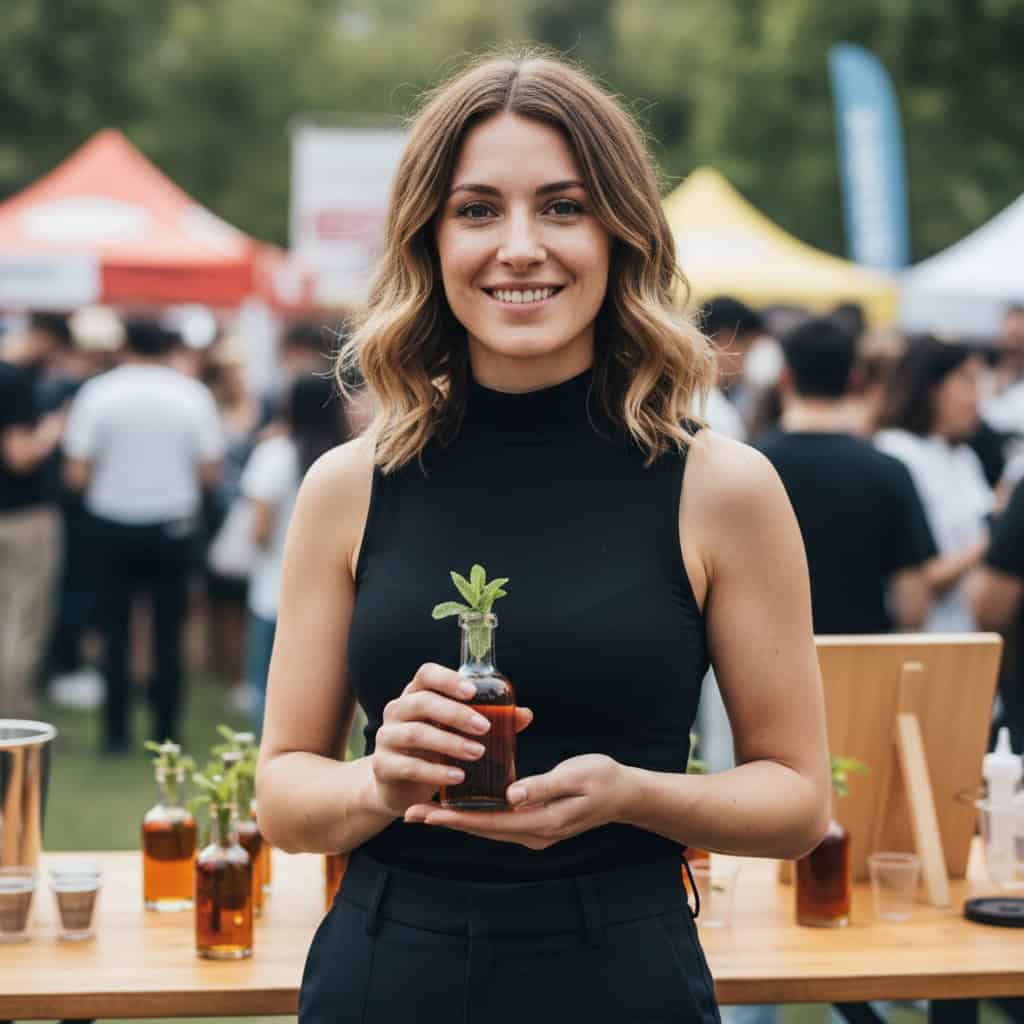 TSM Agency brand ambassador portrait at Houston trade show booth