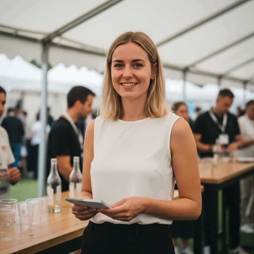 TSM Agency brand ambassador portrait at Orlando trade show booth