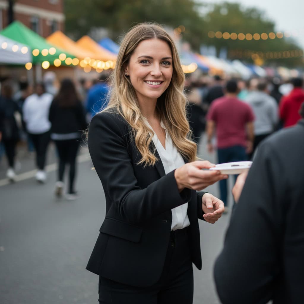TSM Agency brand ambassador portrait at San Diego trade show booth