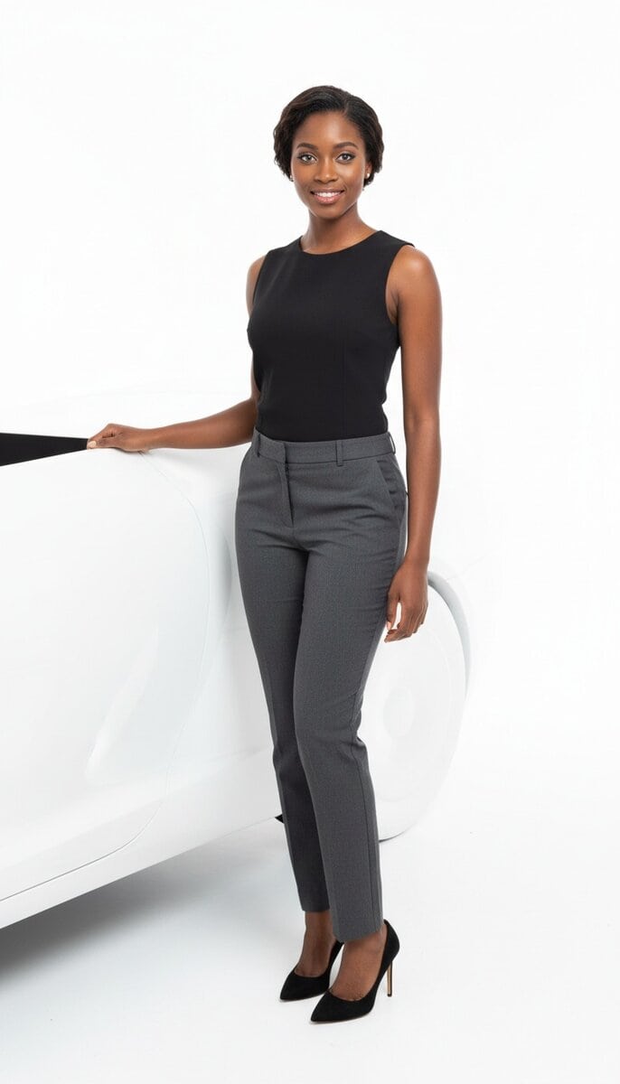 TSM Agency car show model in action at Denver trade show