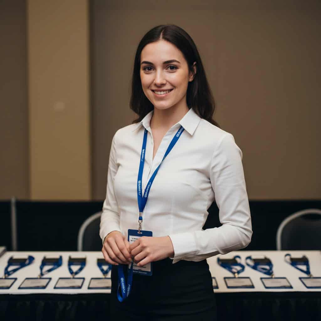 TSM Agency convention model portrait at Miami trade show booth