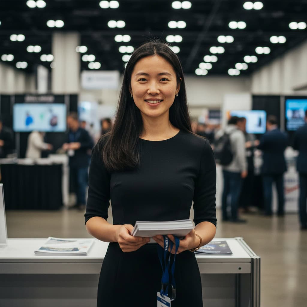 TSM Agency convention model portrait at Phoenix trade show booth