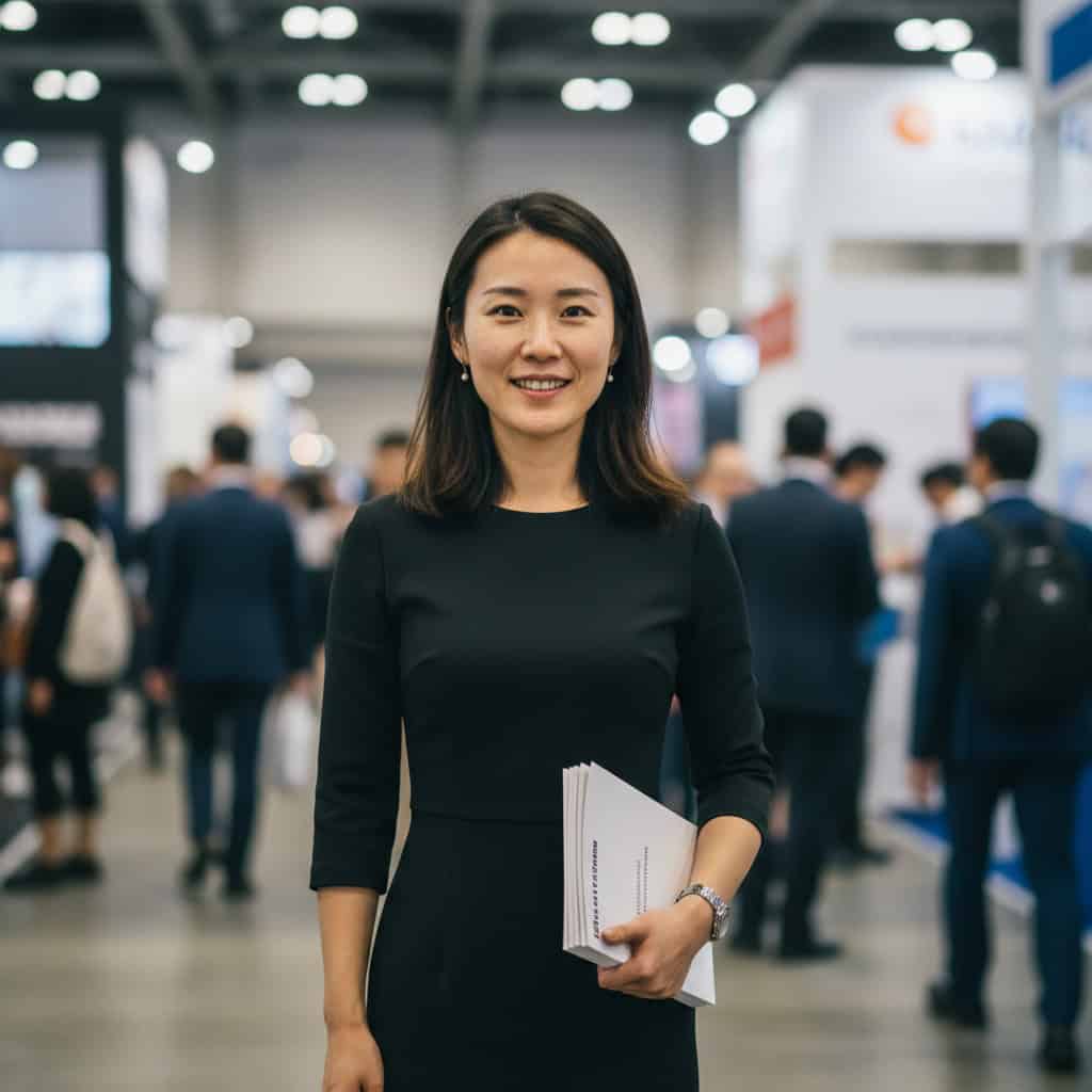 TSM Agency greeter / crowd gatherer portrait at Anaheim trade show booth