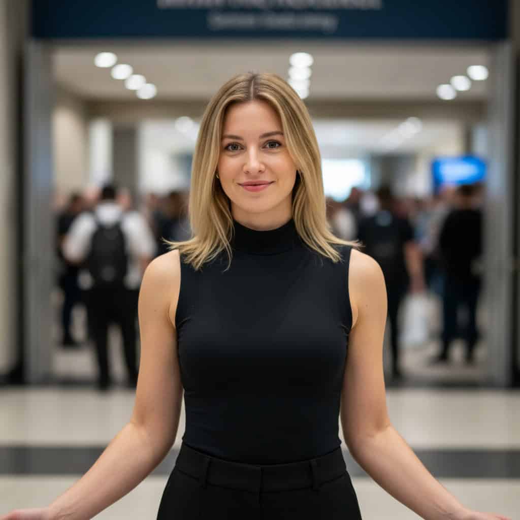 TSM Agency greeter / crowd gatherer portrait at Los Angeles trade show booth