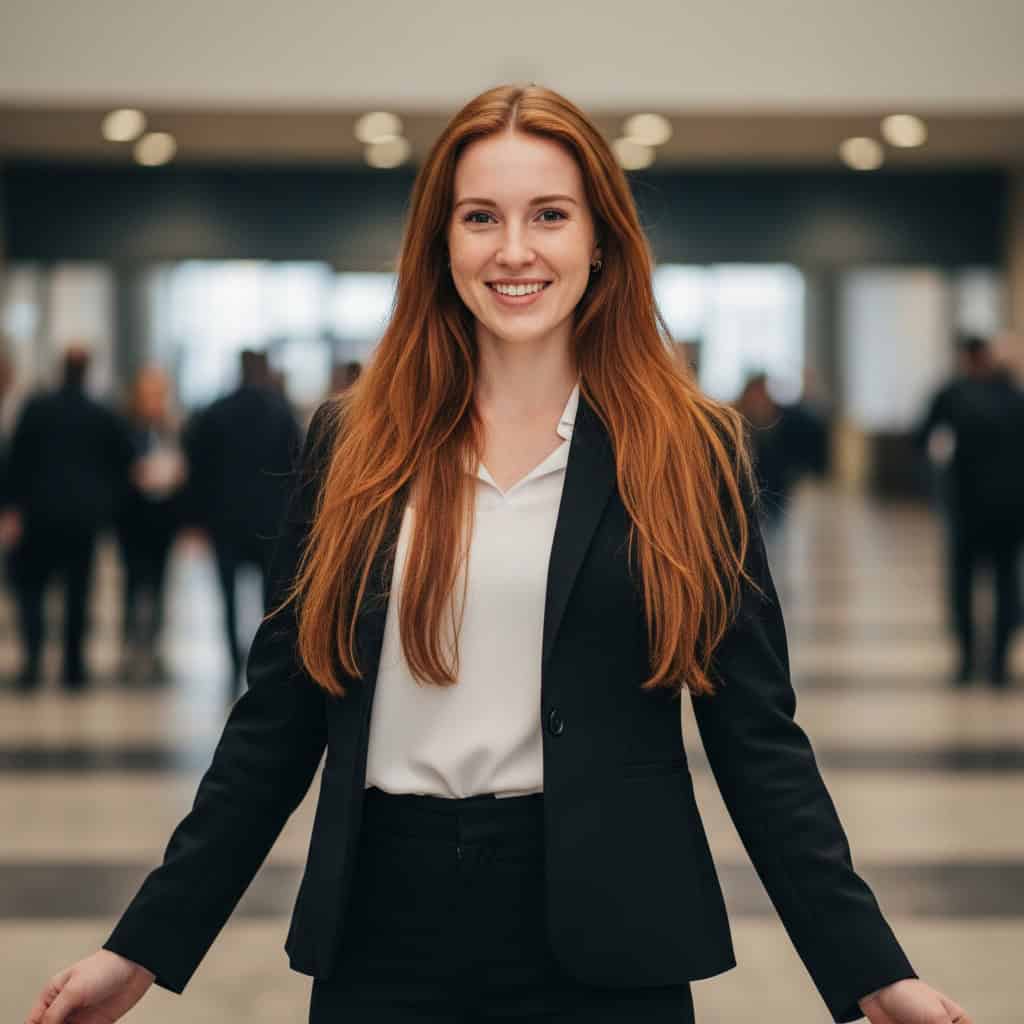 TSM Agency greeter / crowd gatherer portrait at New Orleans trade show booth
