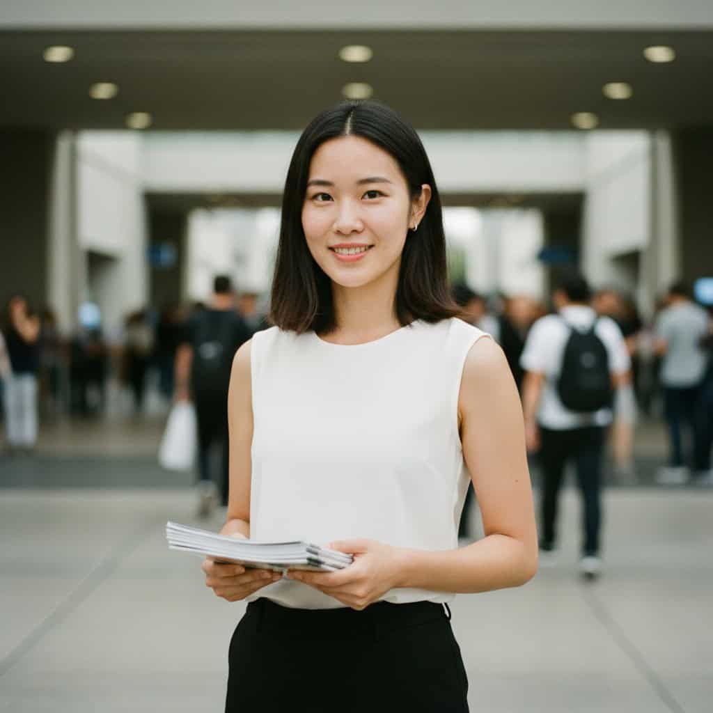 TSM Agency greeter / crowd gatherer portrait at New York City trade show booth