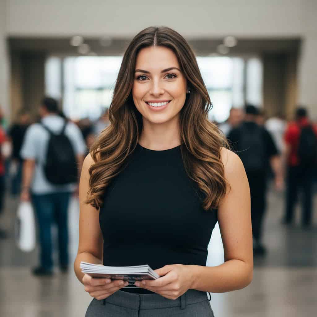 TSM Agency greeter / crowd gatherer portrait at San Antonio trade show booth