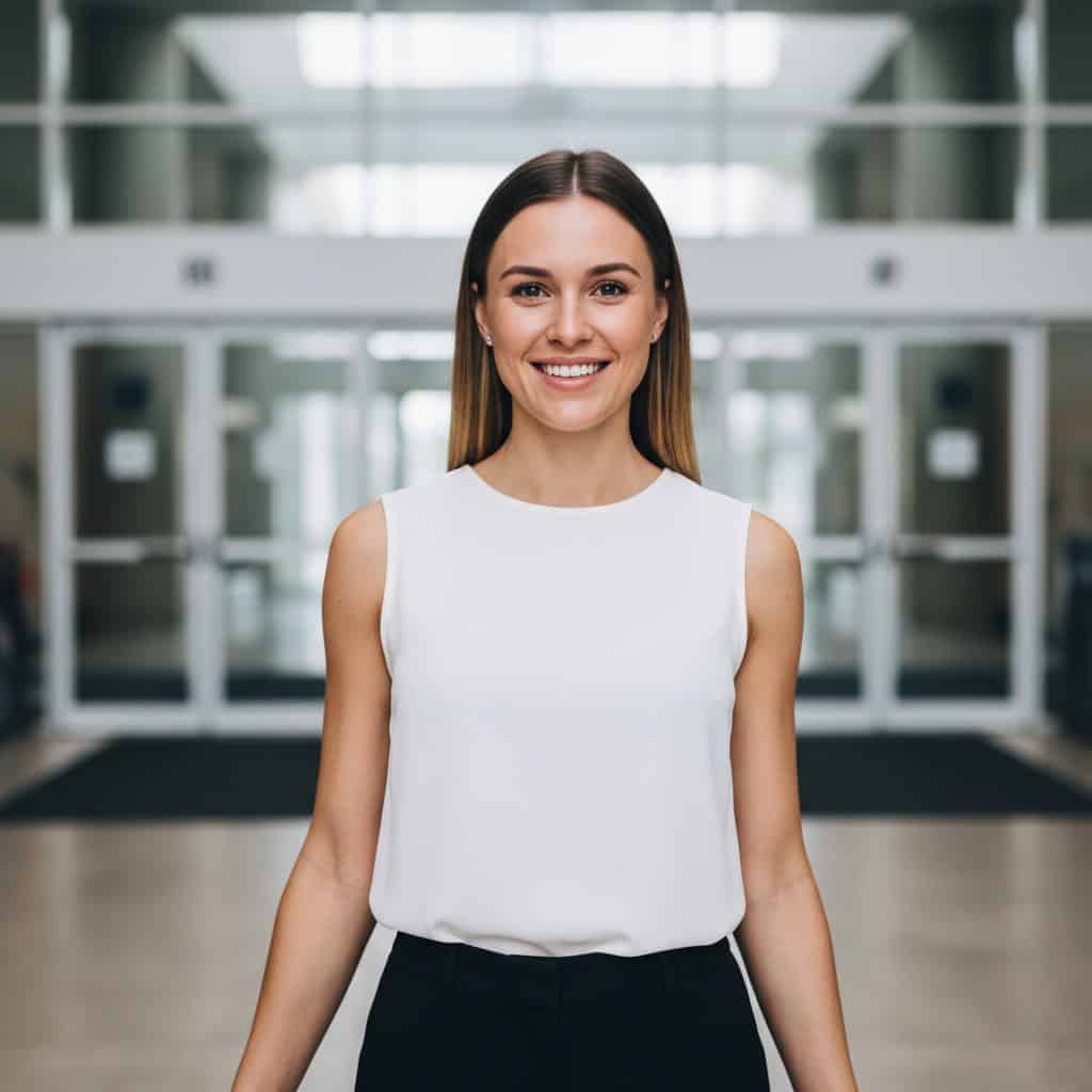 TSM Agency greeter / crowd gatherer portrait at San Diego trade show booth