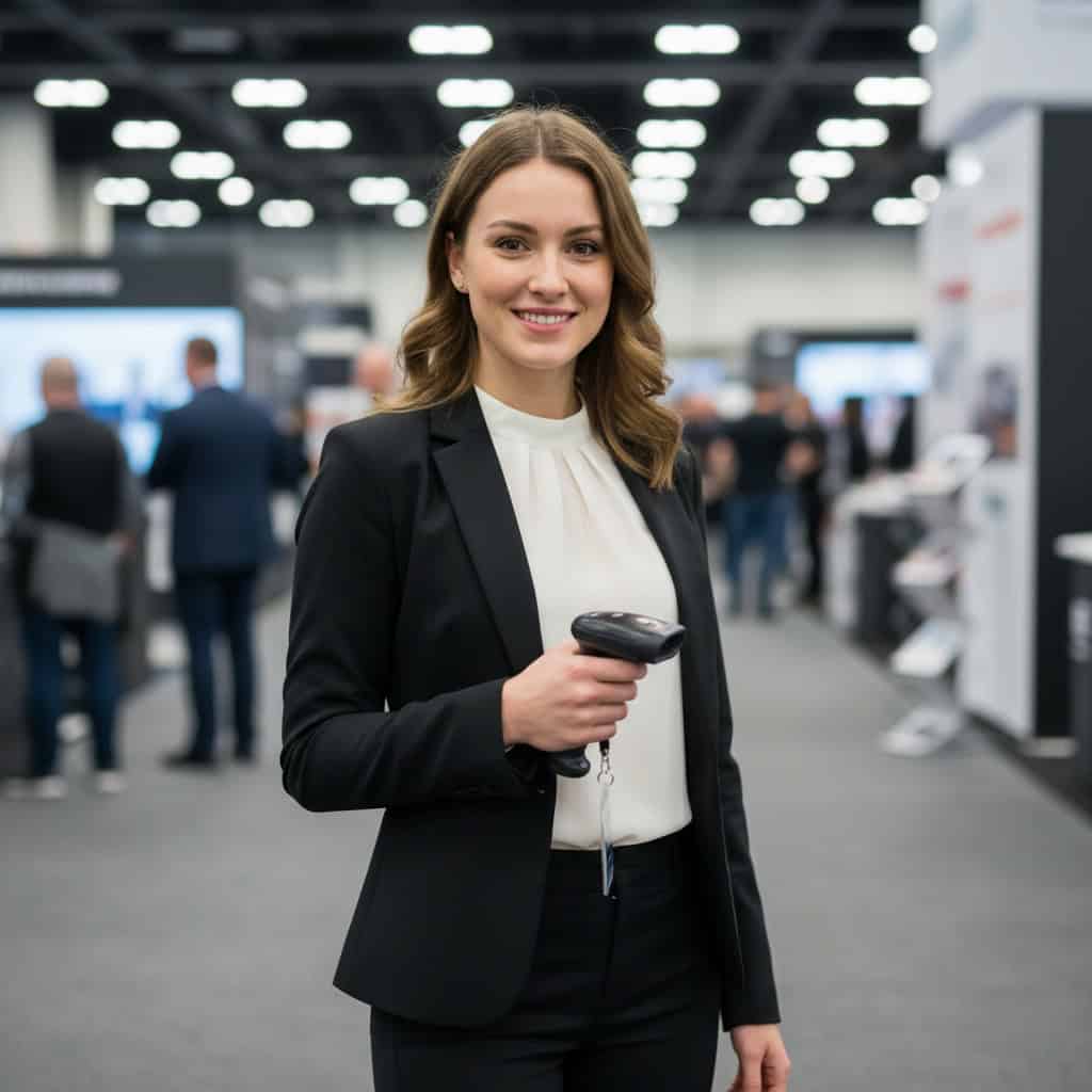 TSM Agency lead retrieval specialist portrait at Kansas City trade show booth