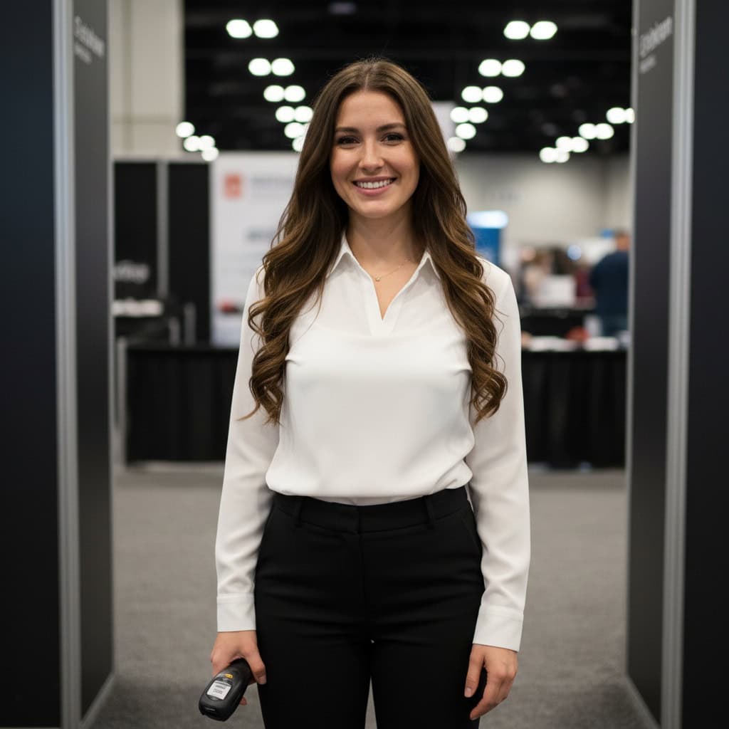 TSM Agency lead retrieval specialist portrait at Las Vegas trade show booth