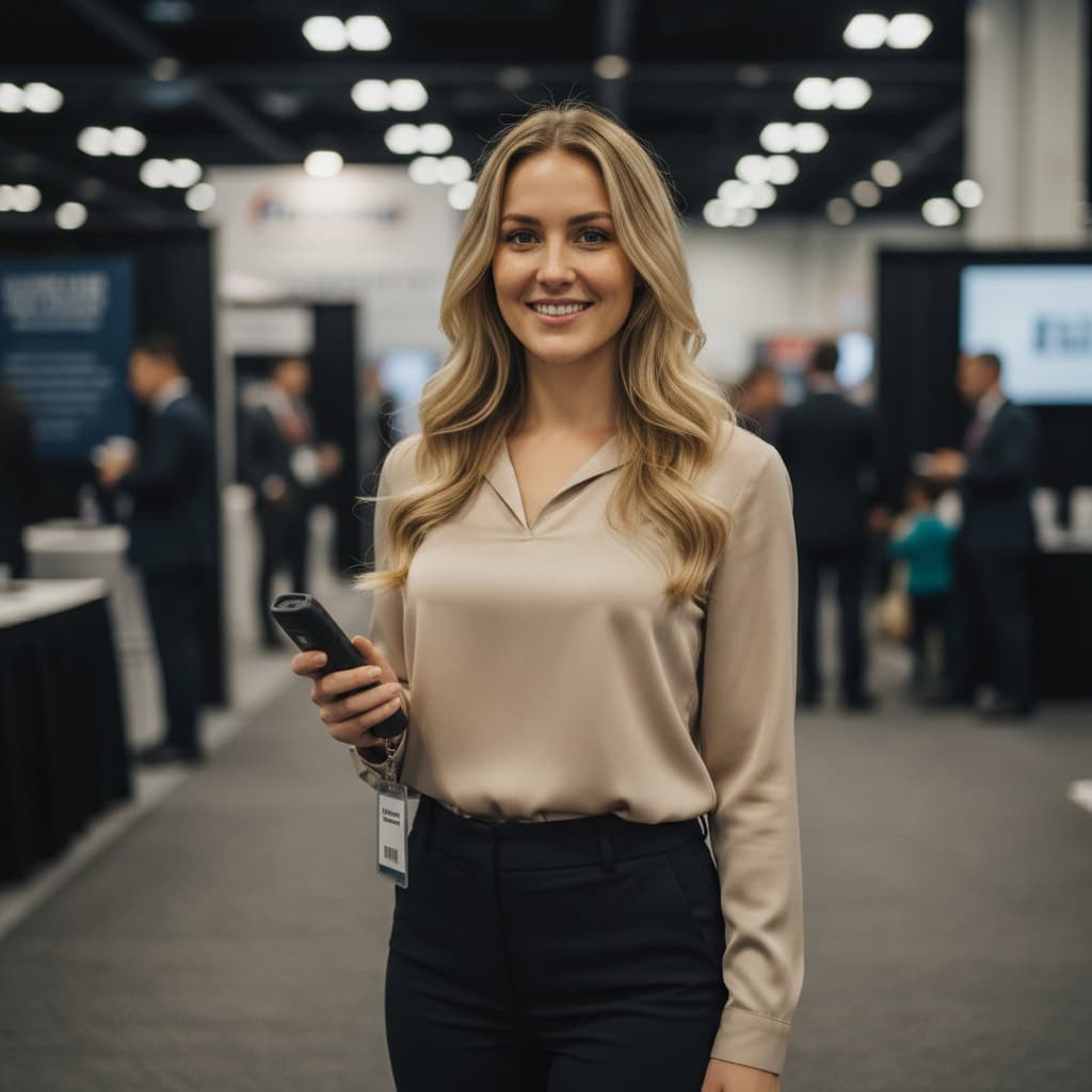 TSM Agency lead retrieval specialist portrait at Los Angeles trade show booth