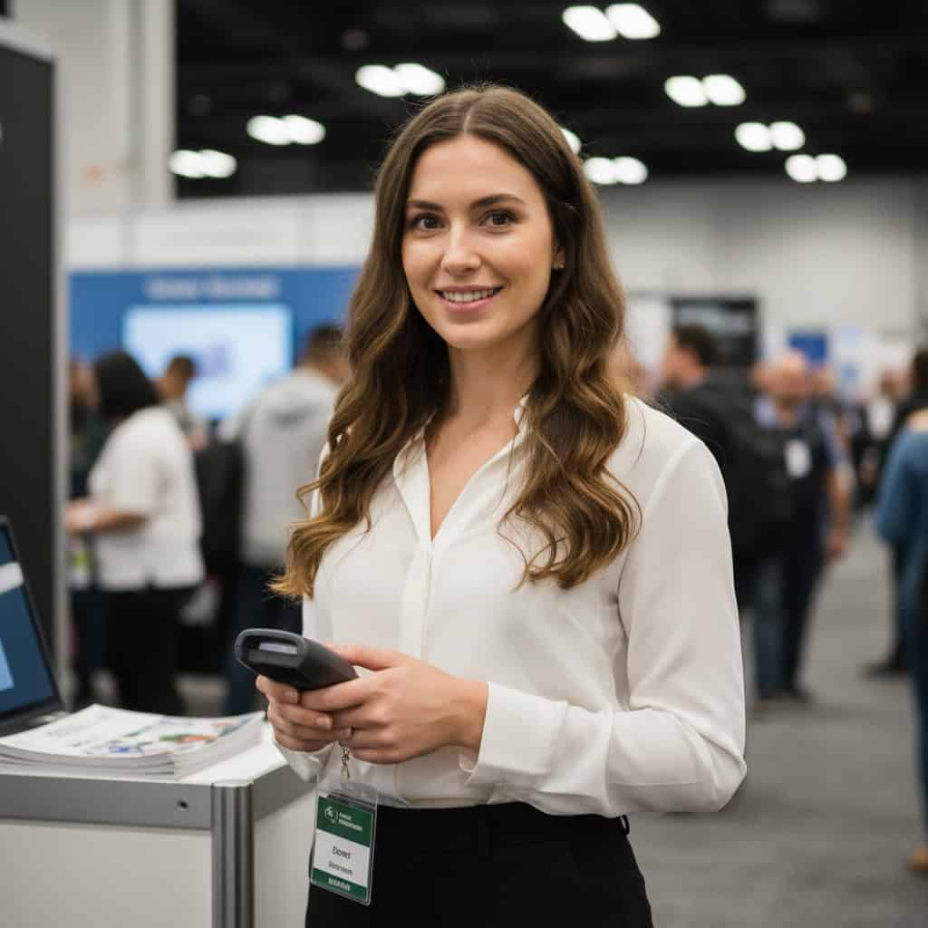 TSM Agency lead retrieval specialist portrait at Orlando trade show booth