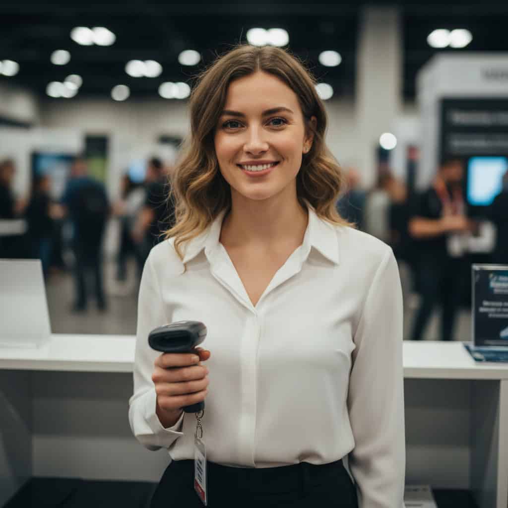 TSM Agency lead retrieval specialist portrait at San Antonio trade show booth