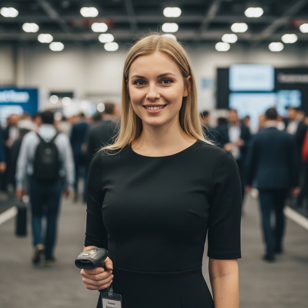 TSM Agency lead retrieval specialist portrait at San Diego trade show booth