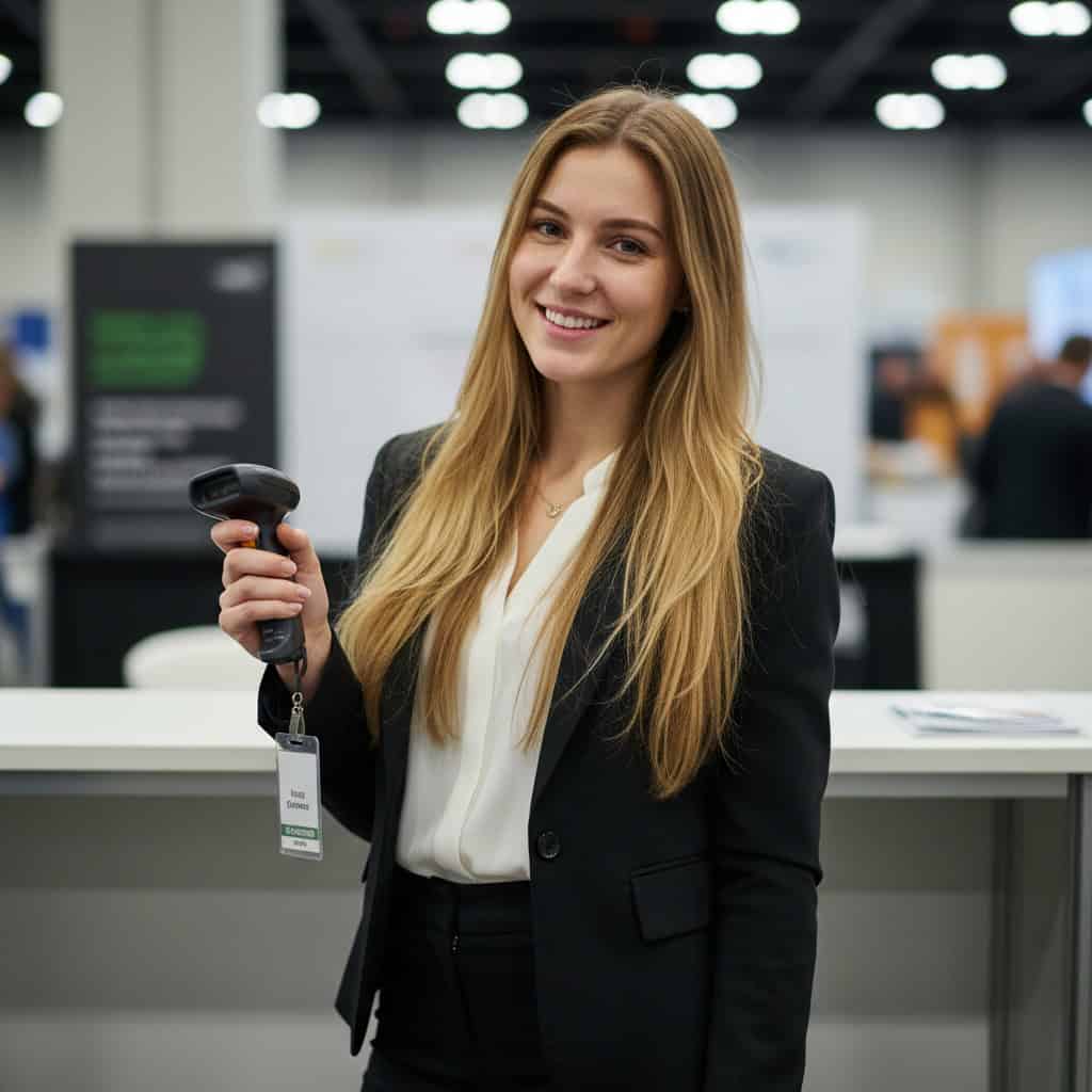 TSM Agency lead retrieval specialist portrait at Tampa trade show booth