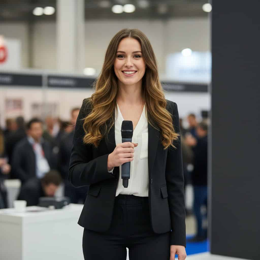 TSM Agency event host / presenter portrait at Indianapolis trade show booth
