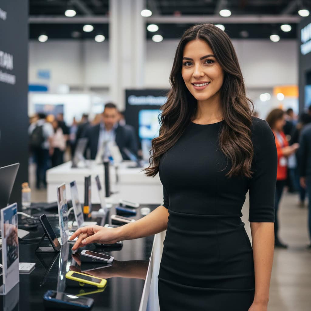 TSM Agency product demonstrator portrait at Columbus trade show booth