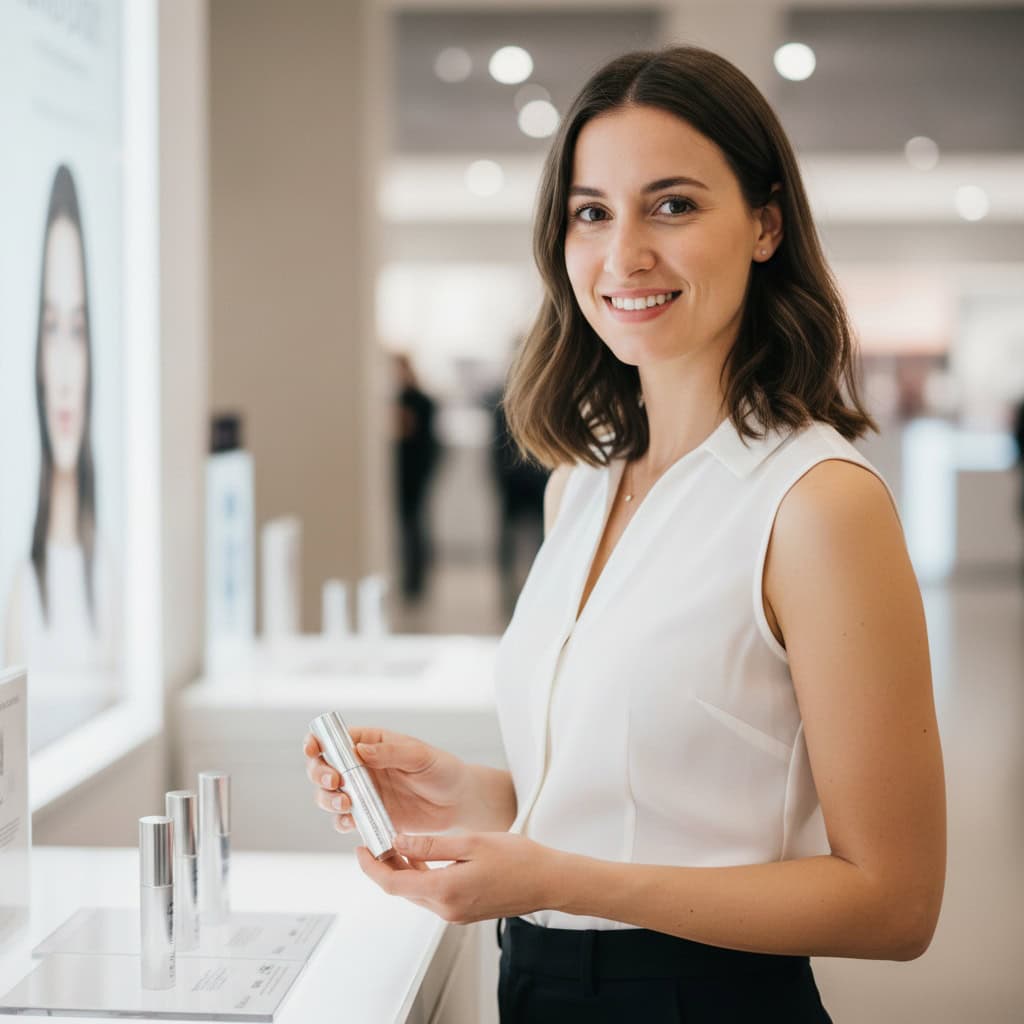 TSM Agency product demonstrator portrait at Kansas City trade show booth