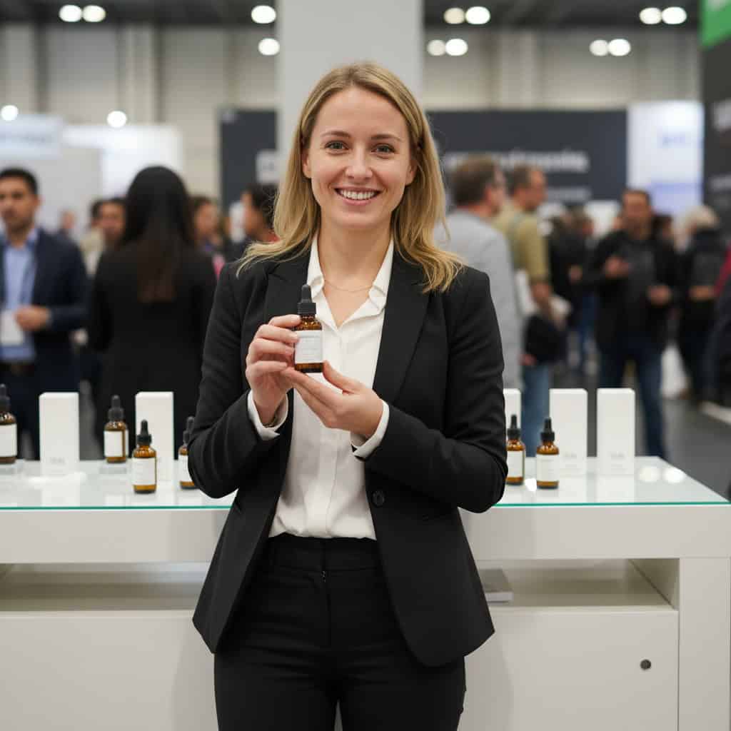 TSM Agency product demonstrator portrait at New Orleans trade show booth