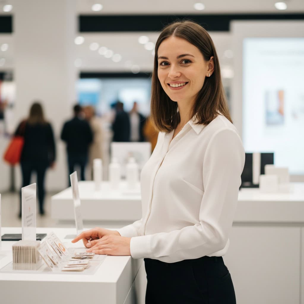 TSM Agency product demonstrator portrait at Phoenix trade show booth