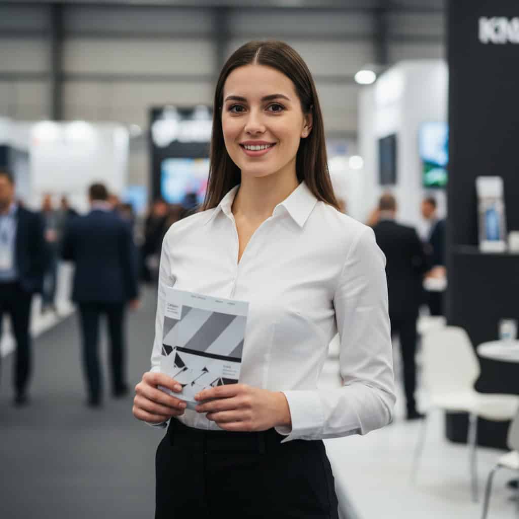 TSM Agency spokesmodel portrait at Atlanta trade show booth