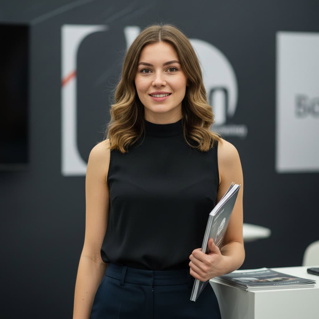 TSM Agency spokesmodel portrait at Houston trade show booth