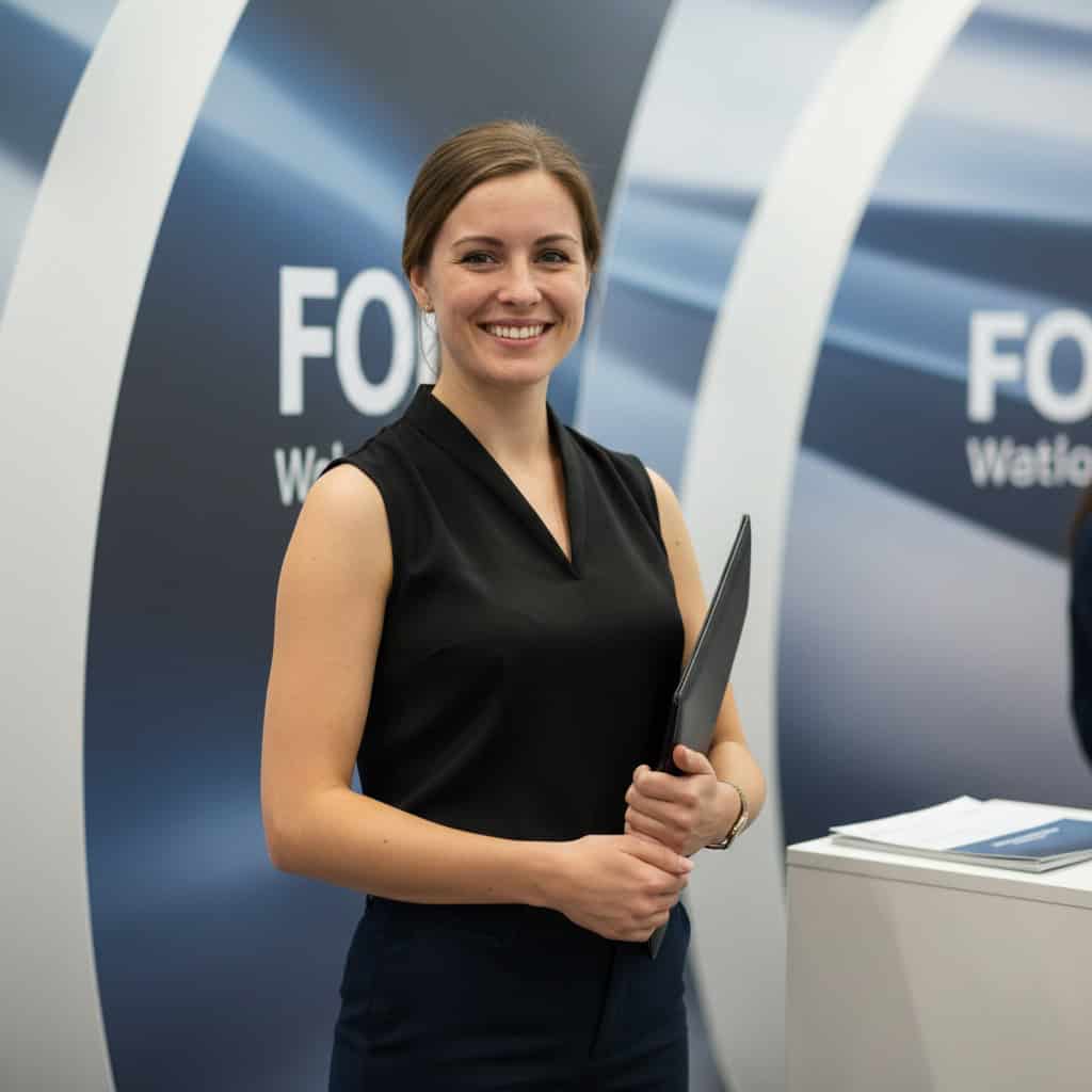 TSM Agency spokesmodel portrait at Nashville trade show booth