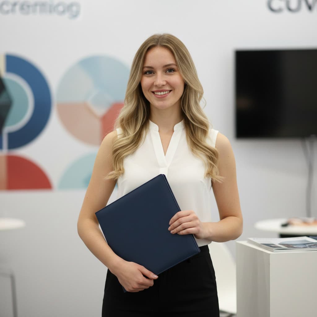 TSM Agency spokesmodel portrait at Orlando trade show booth