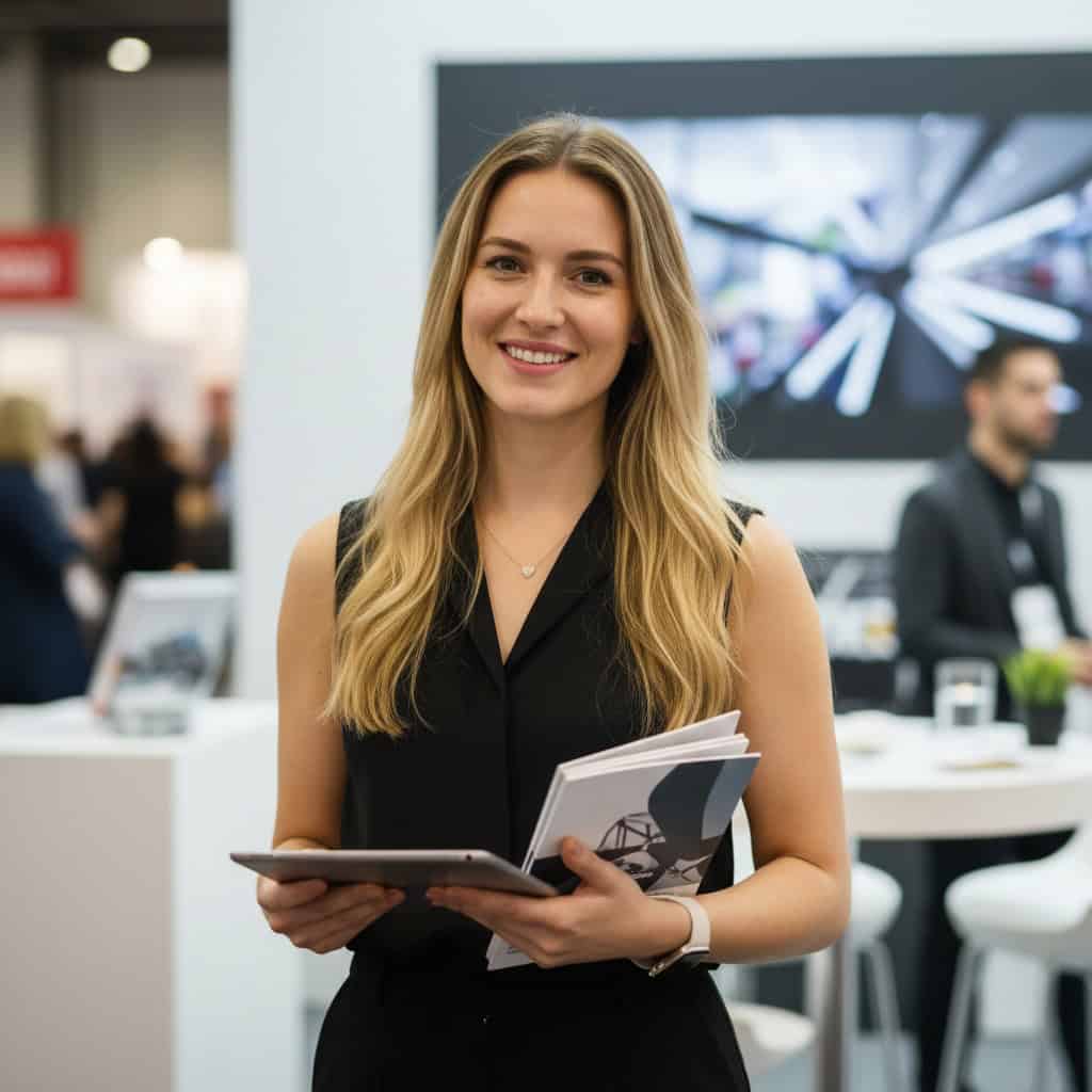 TSM Agency spokesmodel portrait at Phoenix trade show booth