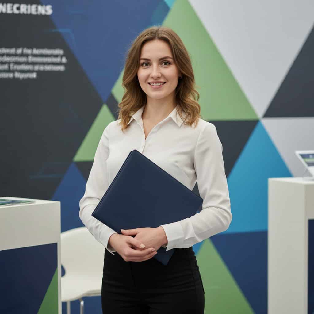 TSM Agency spokesmodel portrait at Tampa trade show booth