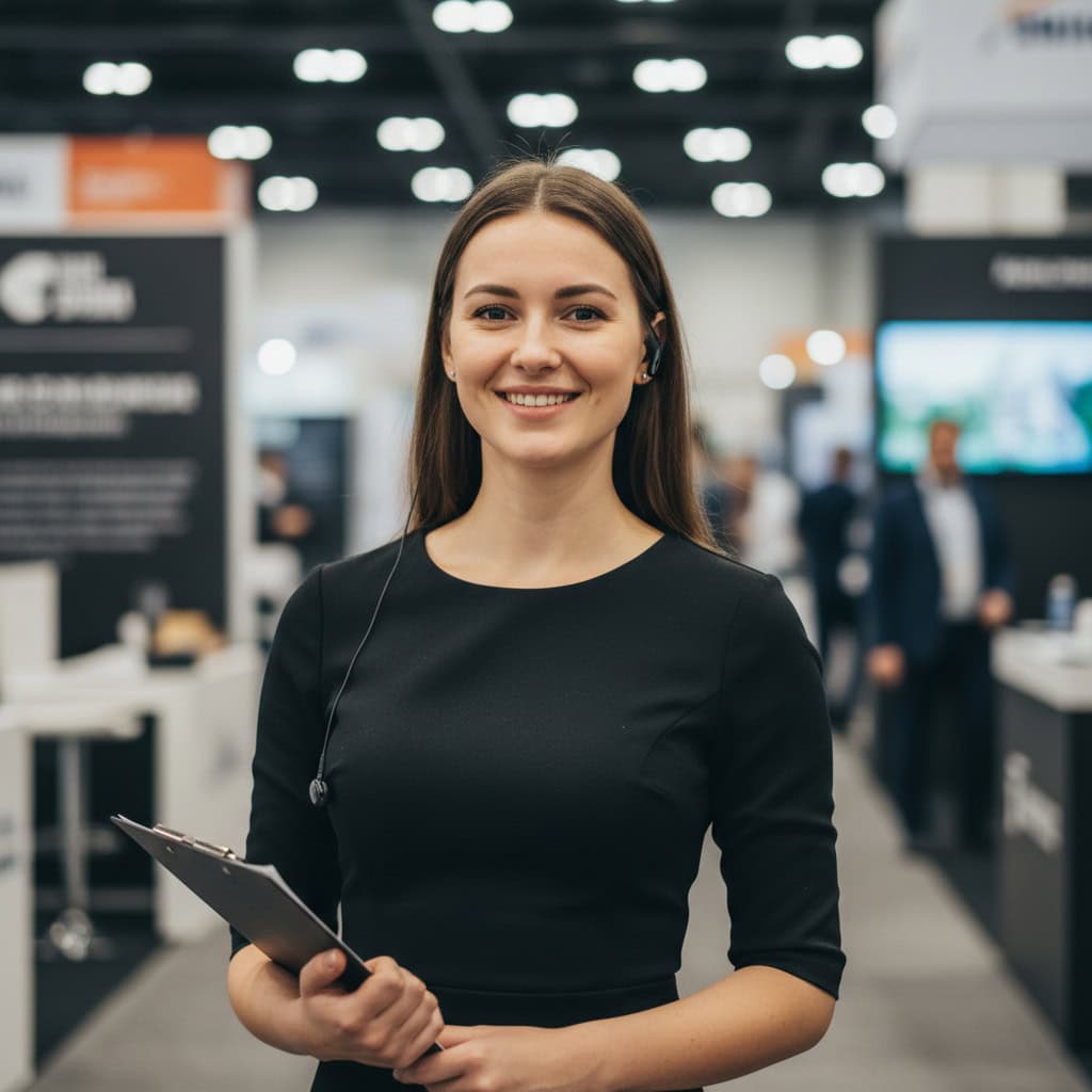 TSM Agency team lead / coordinator portrait at Las Vegas trade show booth