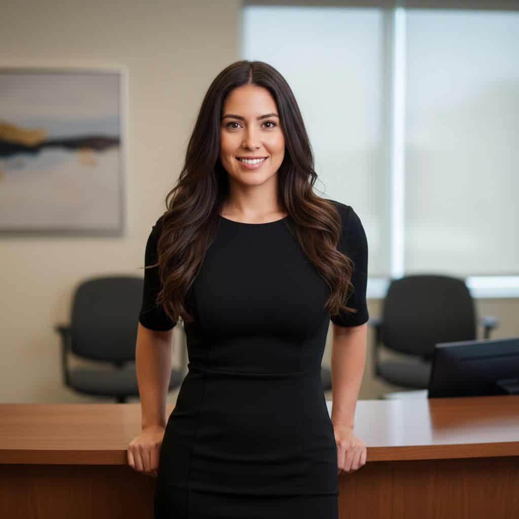 TSM Agency temporary office staff portrait at Dallas trade show booth