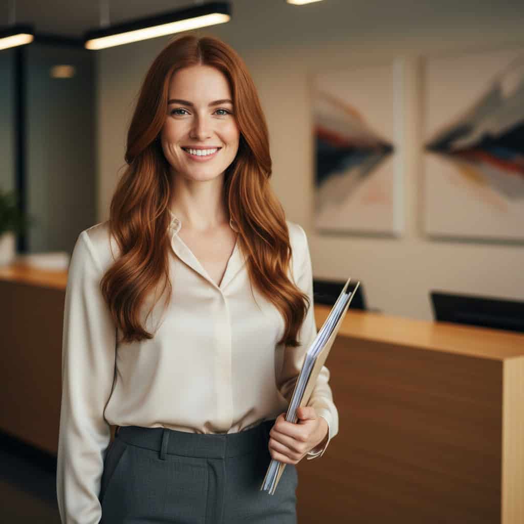 TSM Agency temporary office staff portrait at Kansas City trade show booth