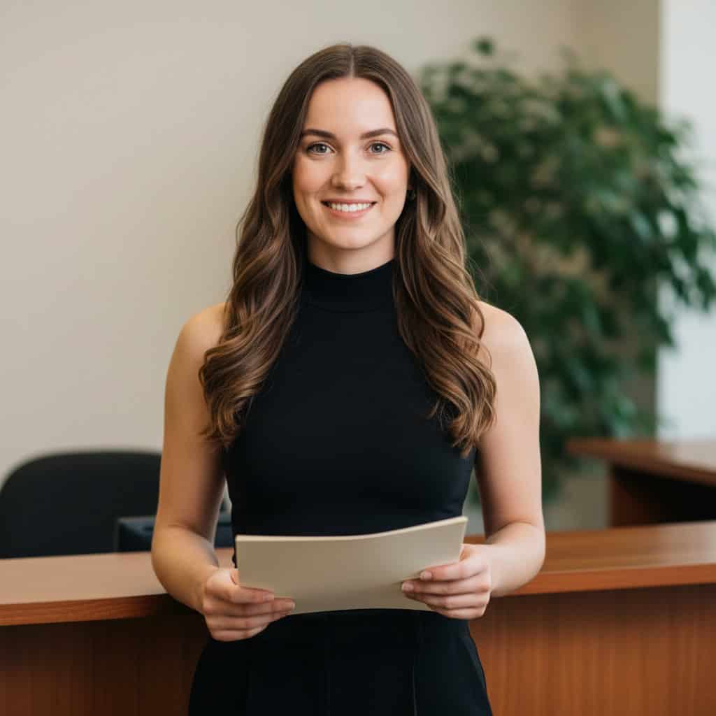 TSM Agency temporary office staff portrait at Los Angeles trade show booth