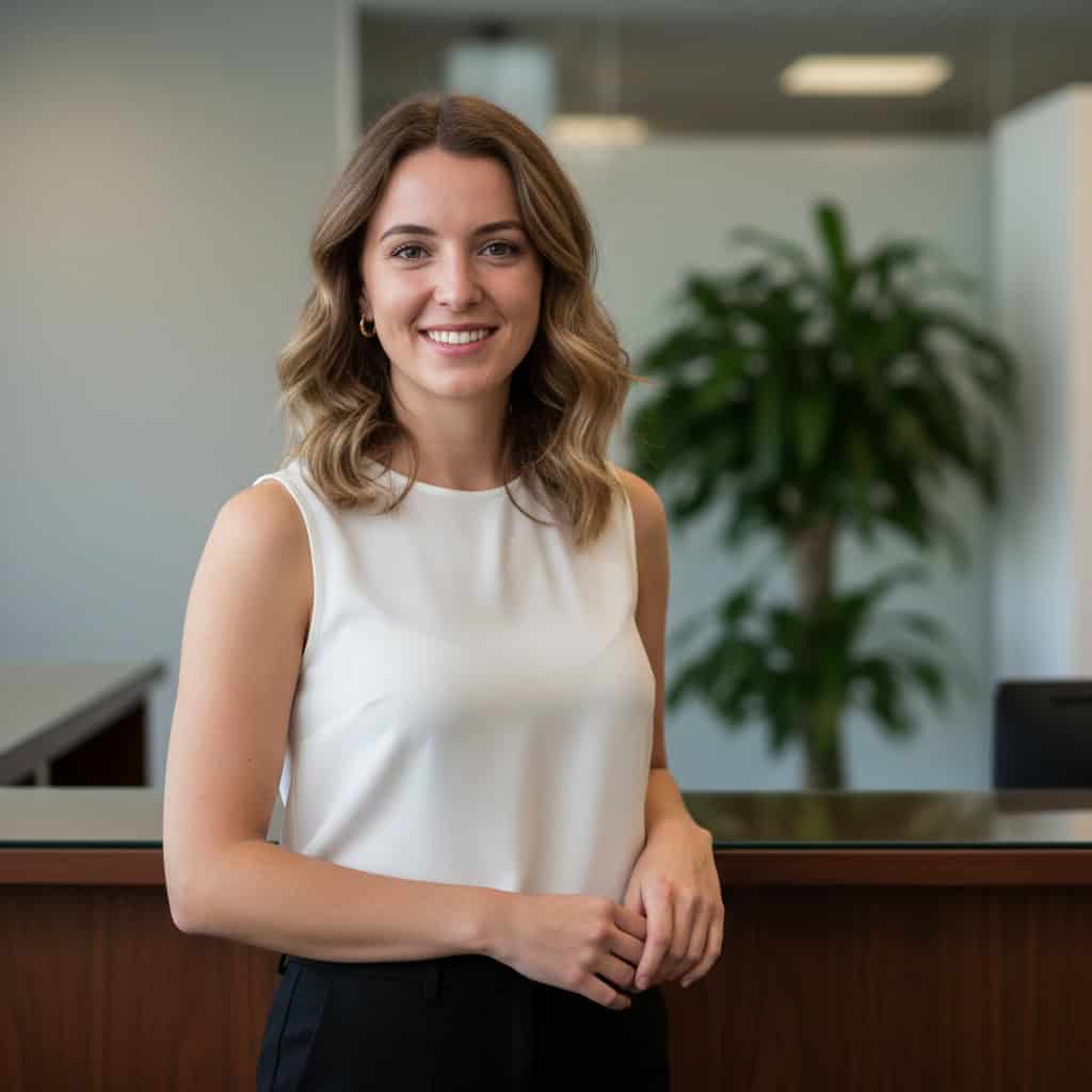 TSM Agency temporary office staff portrait at Nashville trade show booth