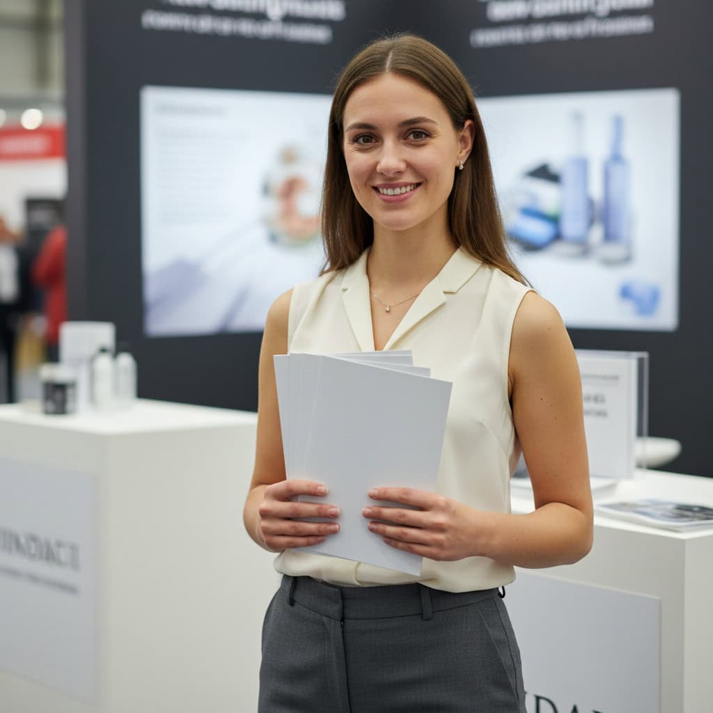 TSM Agency trade show model portrait at Orlando trade show booth