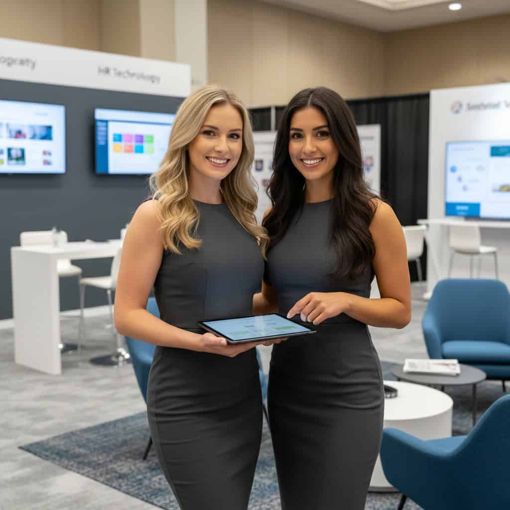 TSM Agency trade show model team at HR Tech Conference
