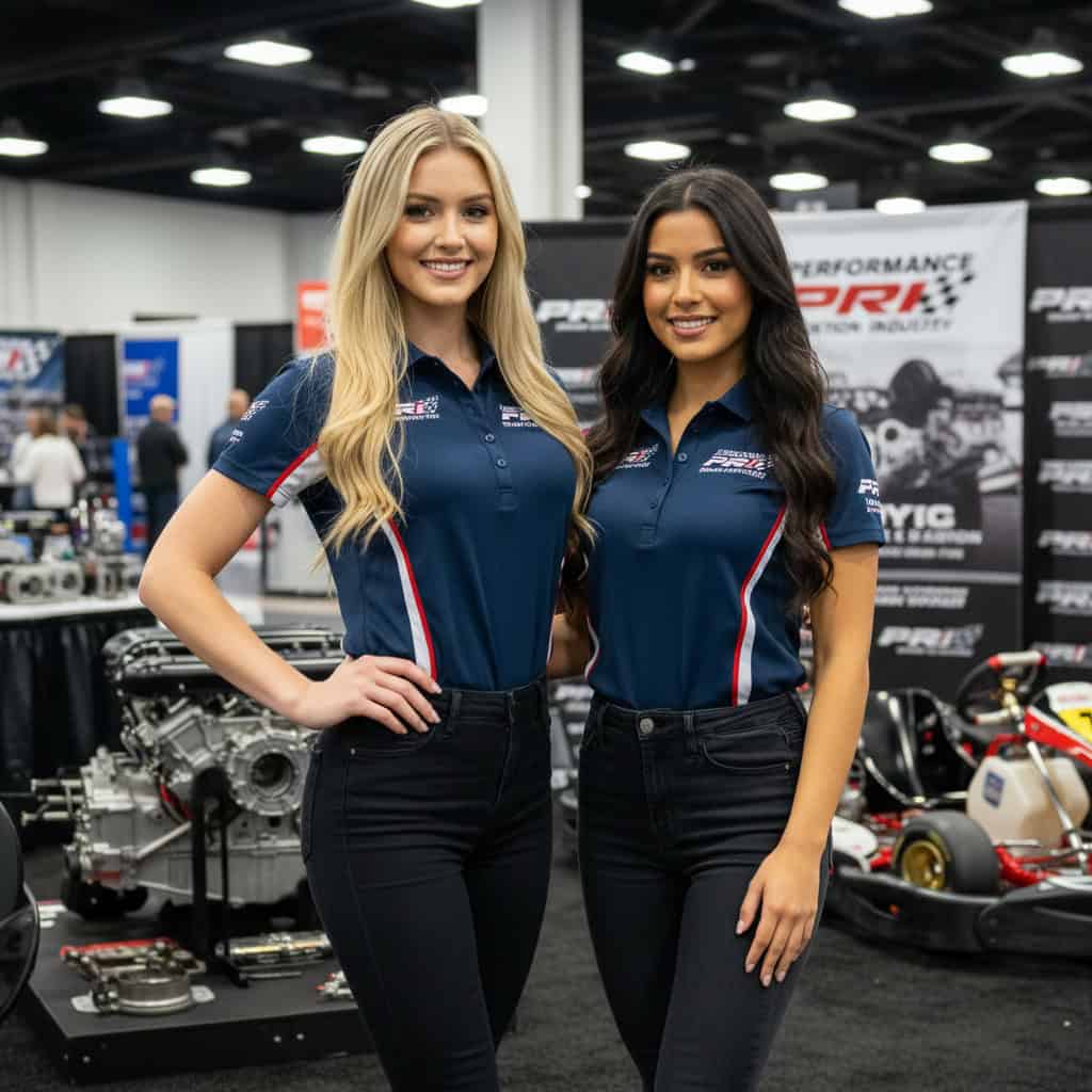 TSM Agency trade show model team at PRI Show — Performance Racing Industry